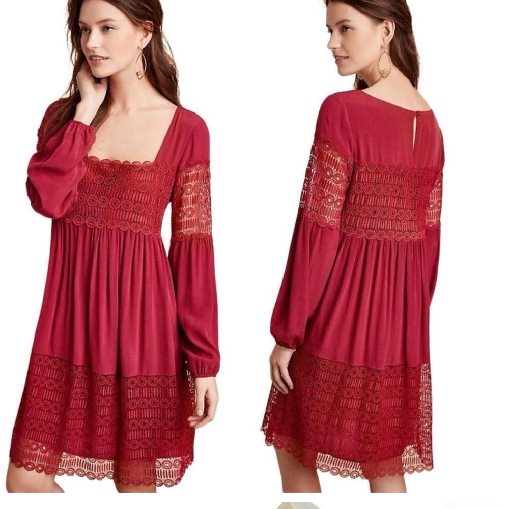 Anthropologie Floreat Aveline Crochet Lace Dress